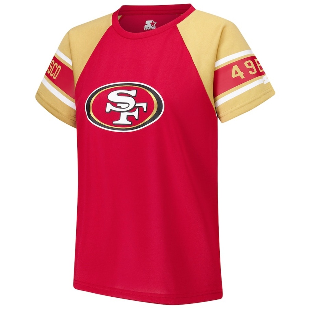 San Francisco 49ers Starter Women's 1st Rounder Color Block Raglan Top